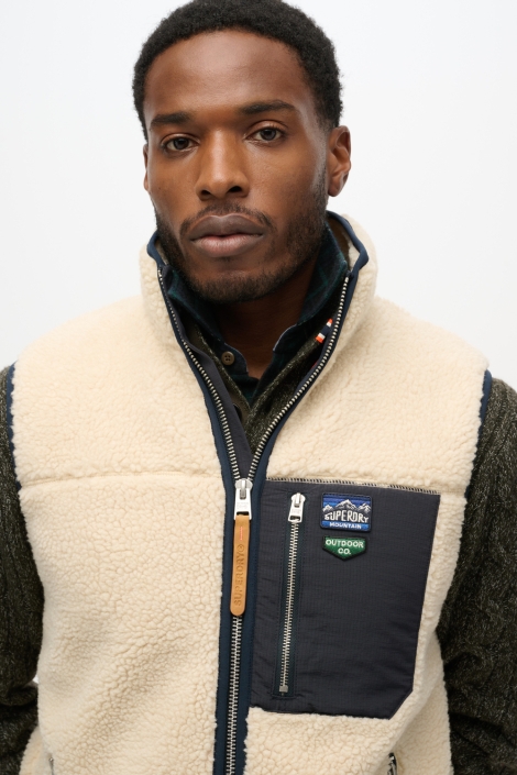 Superdry m5012160a vintage fleece gilet